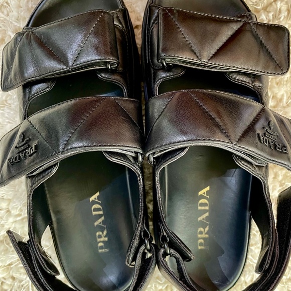 PRADA Quilted leather sandals - Picture 10 of 13